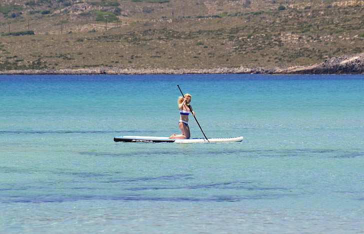 stand up paddle board, water sports, woman, paddle, sport, board, water