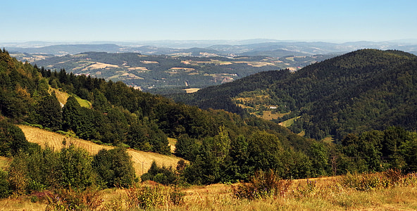 mountains, island beskids, view, landscape, forests, nature, autumn