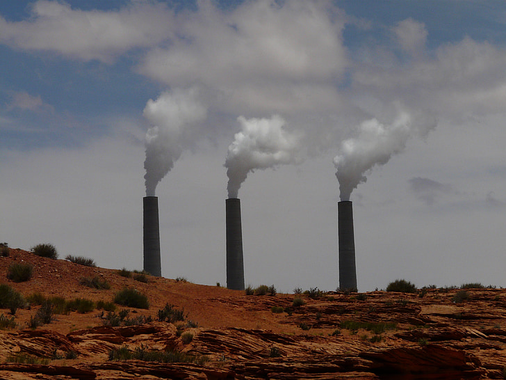 power plant, page, usa, arizona, environment, pollution, smoke