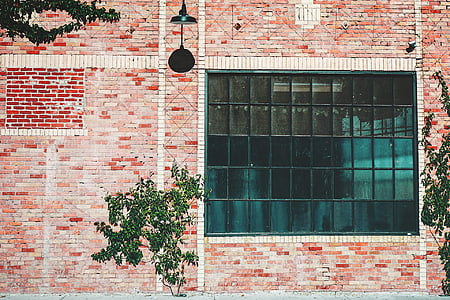 negro, acero, ventana, marco de la, vidrio, paneles, industrial
