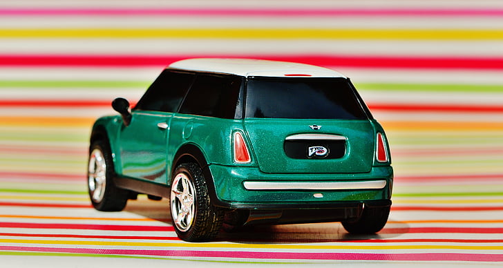 Mini cooper, automatisk, modell, kjøretøy, Mini, grønn, bil