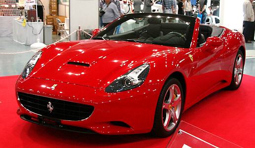 Ferrari california, Otomobil, Araba, Kırmızı, Otomatik, araç, motor