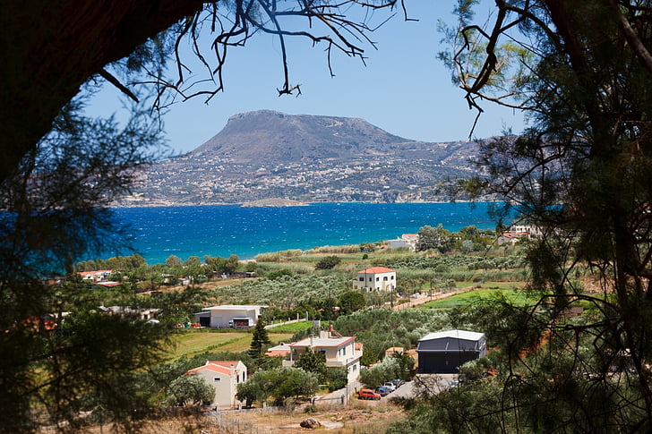 pemandangan, Crete, Yunani, laut, Gunung, pemandangan, Kreta