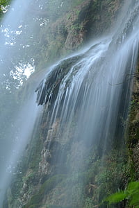 водопад, Урах водопад, продължително излагане, воден воал, вода, Швабските, Урах