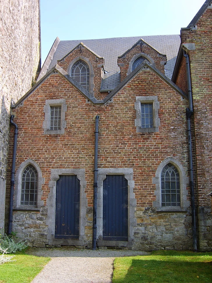 Belgia, drzwi kościoła, Kościół, Szampania-Ardeny, annevoie, na zewnątrz budynku, Architektura