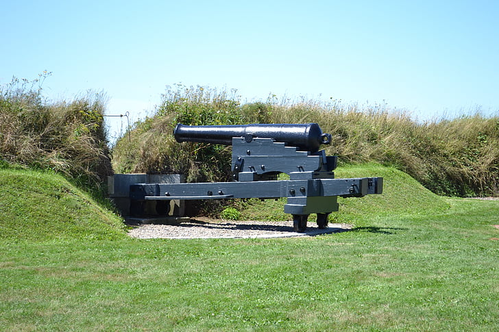 kanon, Fort, antieke, artillerie, Fort, historische, wapen
