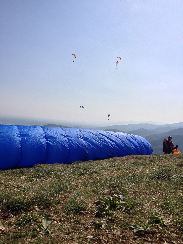paragliding, flight, sky, parachute, sport, extreme