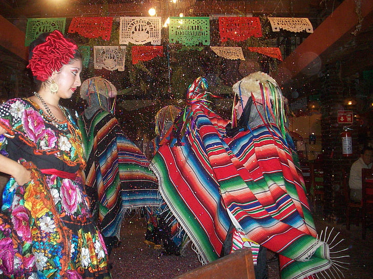 Menschen, Chiapas, Mexiko, tanzen, Volkstanz, Volkstanz, Square-dance