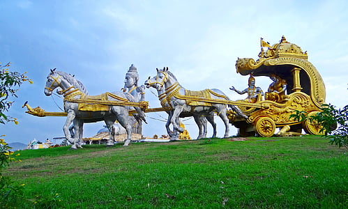 Murudeshwar, Mare Arabico, Karnataka, gopuram, Konkan, kapidhwaj, carro di arjuna di Krishna
