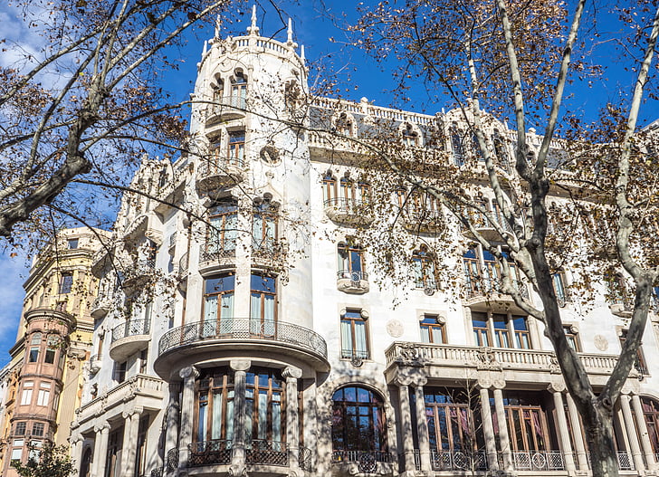 Barcelona, Spanyolország, építészet, a Casa fuster szálloda, Európa, utazás, turizmus