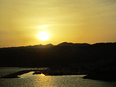 posta de sol, sol, Mar, sol ponent, posta de sol de color, l'aigua, paisatge