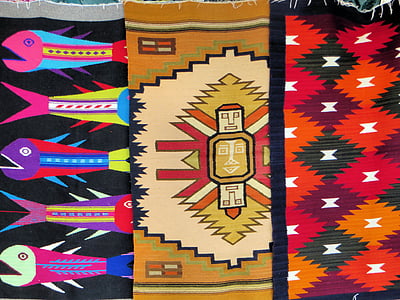 厄瓜多尔, 奥塔瓦洛, 市场, 织物, 民族, 传统, 天真