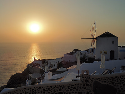 malom, Görögország, Santorini, Földközi-tenger, Horizon, táj, Kükládok