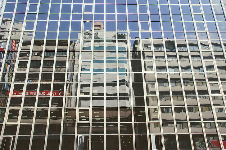 fachada, edificio, arquitectura, espejado, ventana, edificio de oficinas, rascacielos