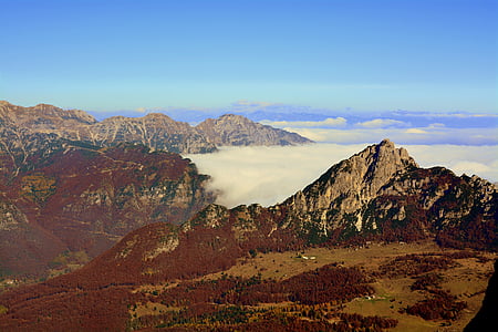 σύννεφα, βουνά, τοπίο, ουρανός, σύννεφο, carega, Ιταλία
