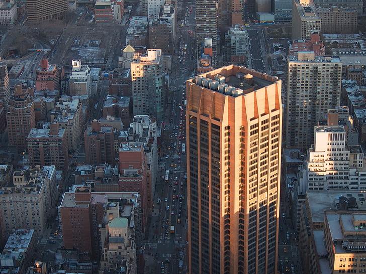New york, New york skyline, New york Citys skyline, Manhattan, bybildet, Urban, arkitektur