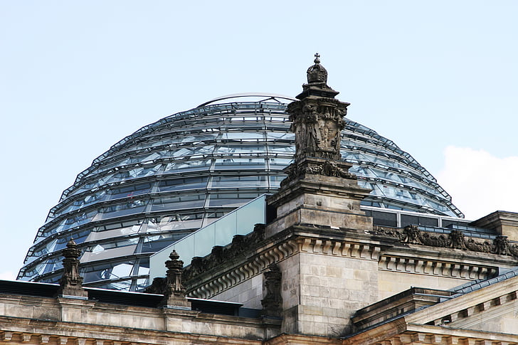 Bundestag, Berlin, épület, kormány, kormányzati épületek, oszlopos, Németország