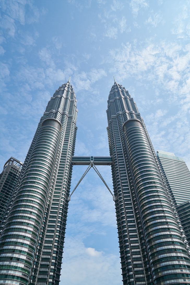 Malaysia, skyskrapa, Petronas, tornet, arkitektur, samtida, sammansättning