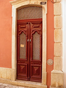 door, portugal, loule, old door, algarve, architecture, portuguese