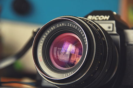 foto, fotografia, câmera, lente, equipamentos, horizontal, vintage