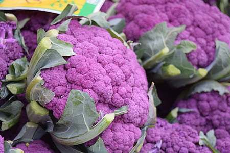 vegetables, veggies, cauliflower, violet, purple