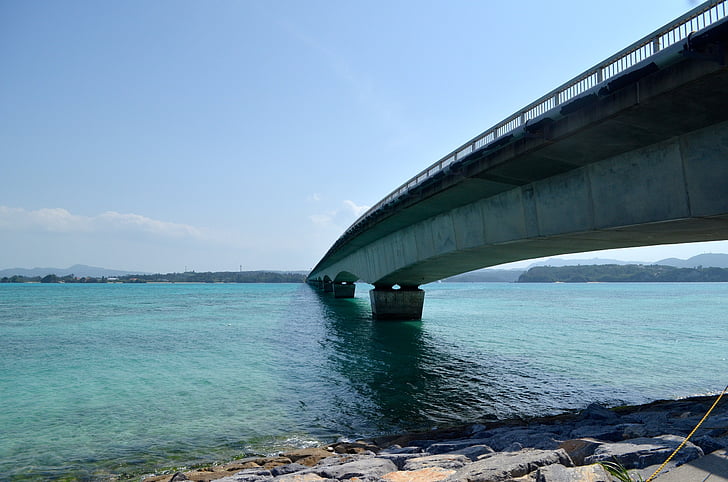 Okinawa, tenger, sziget, külbirtokai, nyári, kék, Beach