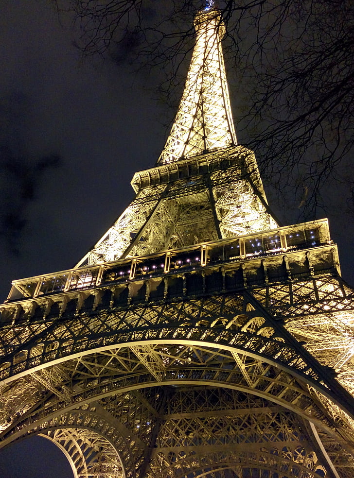 Parijs, Frankrijk, Eiffeltoren, het platform, monument, reis, Torre