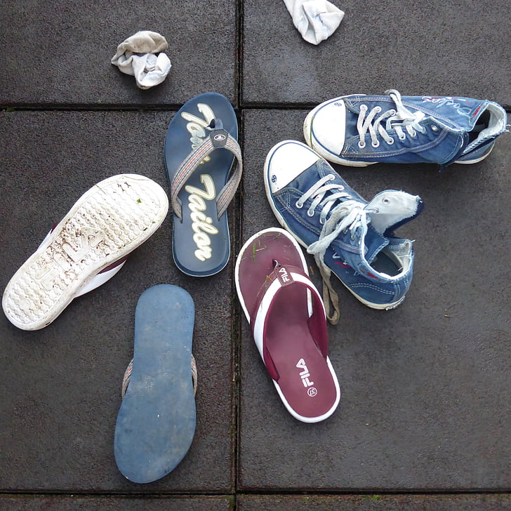 sko, Børnesko, sko, Sandal, sneakers, toe sko, flip flops