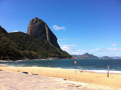 plage, Complexo pão de Açucar, Rio de janeiro, mer, littoral, nature, été