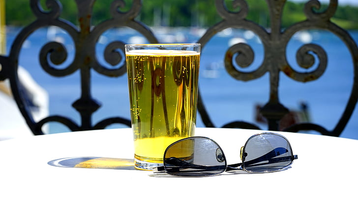 olut, lasi, Beer glass, alkoholin, Lager, keltainen, virvokkeita