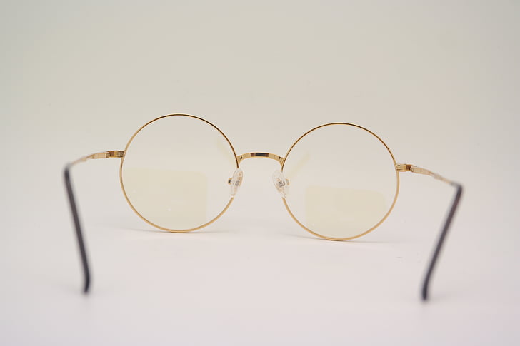 szemüveg, Fluke-angyal terápia, üveg üvegek, arany, törött, Szemüvegek, látás