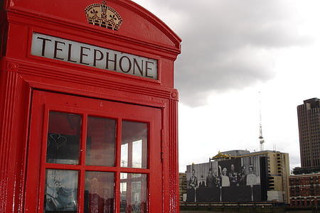 cabine telefônica, casa do telefone, Londres, vermelho, cabine telefônica, Inglaterra, Londres - Inglaterra