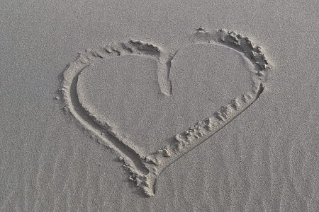 heart, sand, beach, holiday, love, sand beach, summer