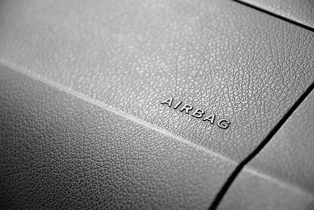 Airbag, Hintergrund, schwarz-weiß-, schließen, Closeup, Design, Leder