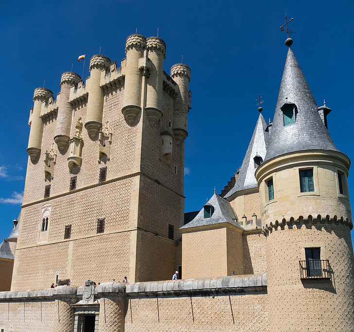Castell, Alcazar, Palau, arquitectura, fortalesa, Castella, Segòvia