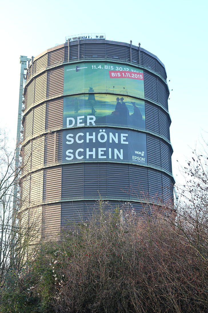 gasometer, oberhausen, ruhr area, north rhine westphalia