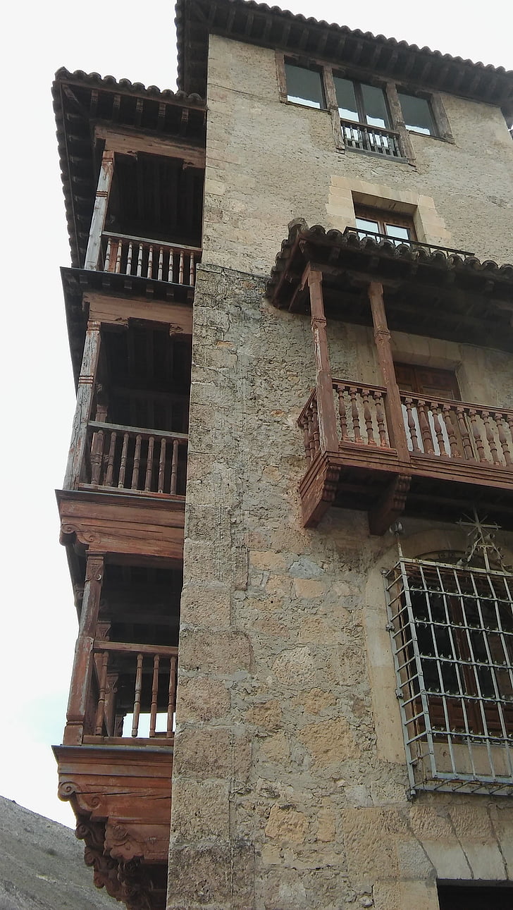κρεμώντας σπίτια της cuenca, λεκάνη, κληρονομιά, αρχιτεκτονική, παράθυρο, αρχιτεκτονική και κτήρια, εξωτερικό κτίριο