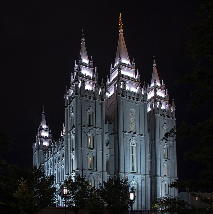 Salt lake city, Utah, Amerikai Egyesült Államok, templom tér