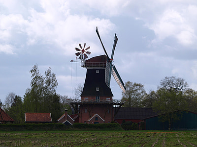 windmolen, graanmolen, molen, Oost-Friesland, Pinwheel