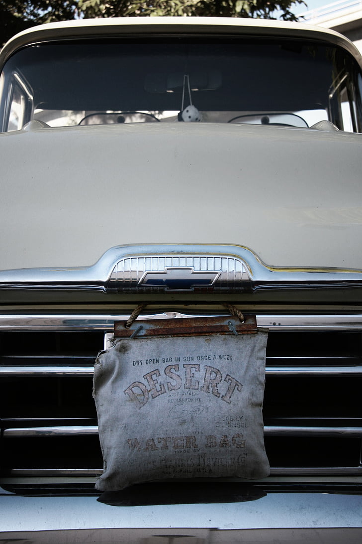 classic, car, truck, pickup, grill, vintage, water