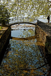 puente, de Bach, Lutry, Vaud, Suiza, naturaleza, agua