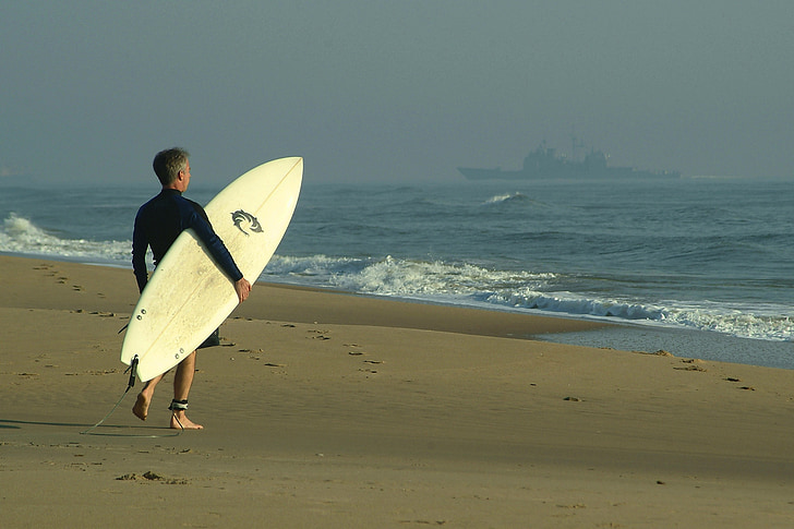 surfer, surf, σανίδα του σερφ, σέρφινγκ, στη θάλασσα, νερό, Ωκεανός
