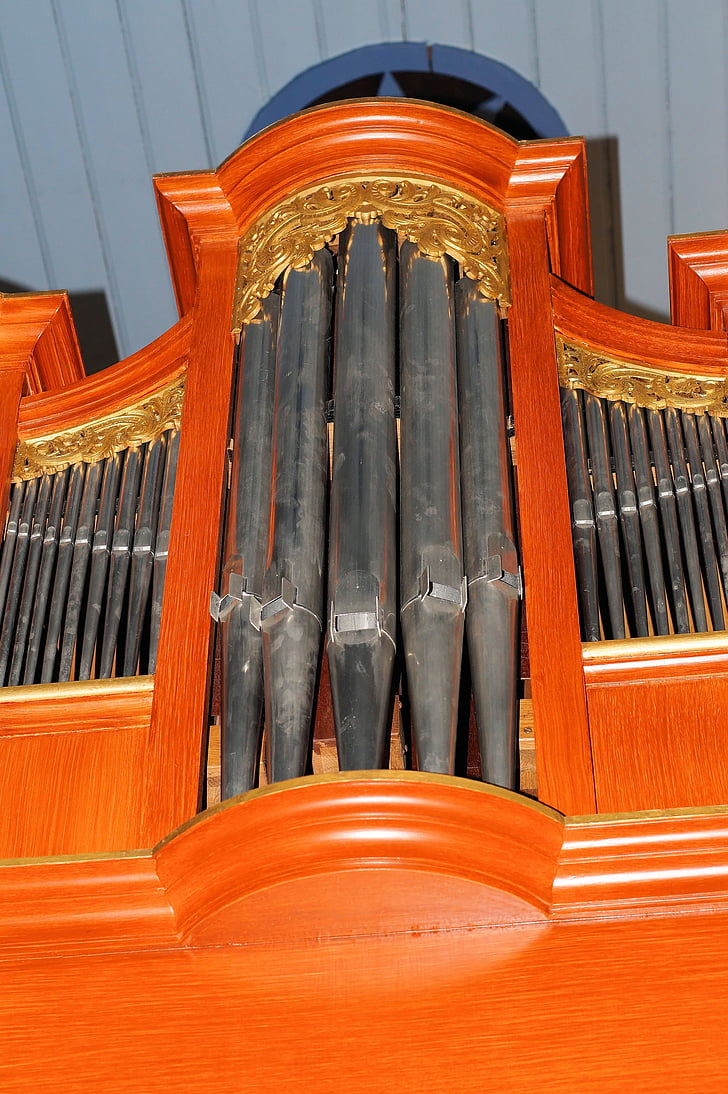 Chiesa, organo, fischio di organo, strumento, musica della Chiesa, suono, metallo