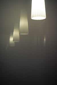 лампи, огледало, мъгливо, безцветен, Отразявайки, фон, светлина