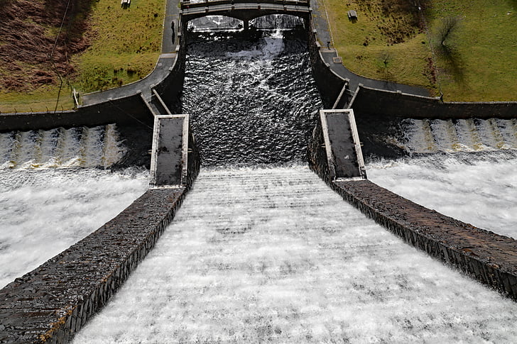 claerwen, ELAN-dalen, 57 meter höga, dammen, Wales, reservoar, Storbritannien