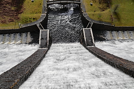 claerwen, Vale Elan, 57 metros de altura, barragem, país de Gales, reservatório, Reino Unido