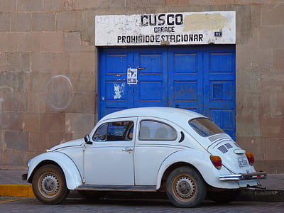 VW beetle, tự động, cũ, thuở xưa, xe, xe hơi, đất xe