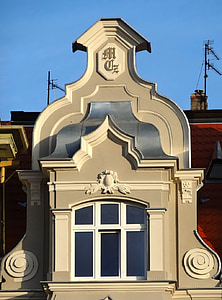 Gable, fronton, architecture, façade, extérieur, bâtiment, toit
