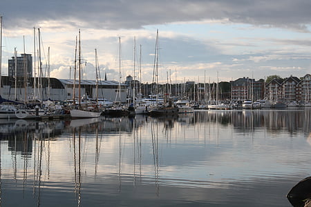Ipswich, Marina, víz, csónak, móló, luxus, jólét