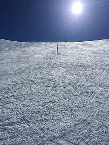 Suíça, Sedrun, pista de esqui, neve, Branco, azul, Inverno